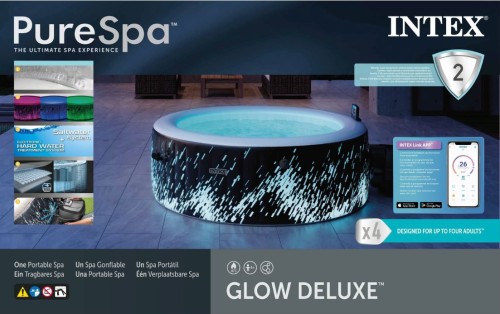 Przejdź do produktu Glow Deluxe Dmuchane Świecące SPA 194cm Intex 28494