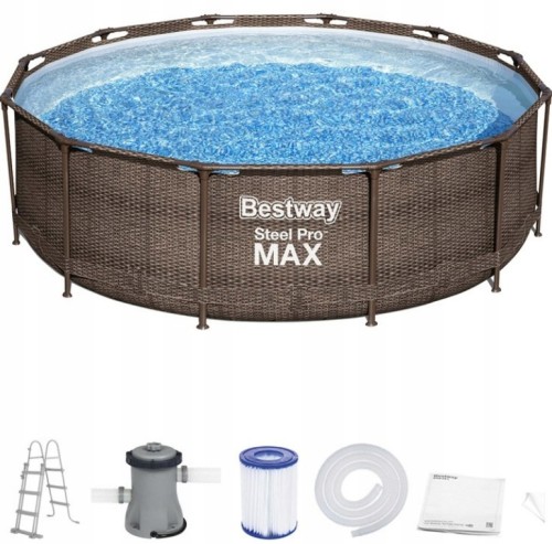 Przejdź do produktu Basen stelażowy rattan 366x100 cm Bestway 56709