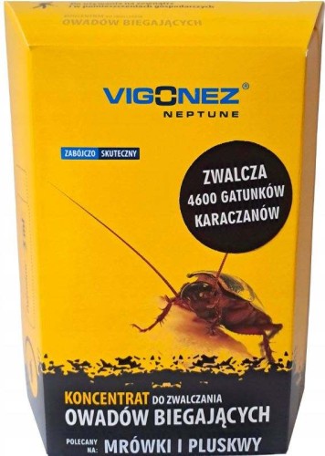 Przejdź do produktu Koncentrat na Karaluchy Mrówki Pchły Pluskwy Owady Biegające Vigonez 5ml