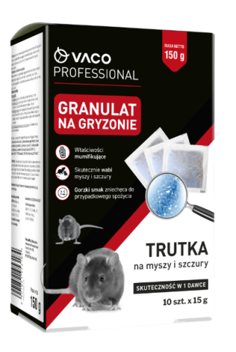 Przejdź do produktu Vaco Professional Granulat na myszy i szczury 150g