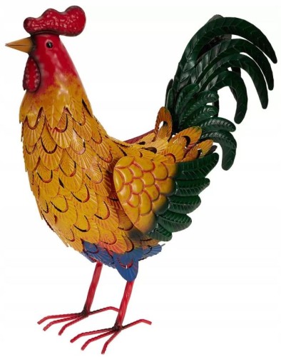 Przejdź do produktu Kogut figurka stojąca ogrodowa 40 cm metal 871143