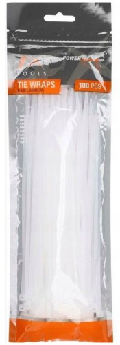 Przejdź do produktu Opaski zaciskowe plastikowe taśma kablowa 100szt 20cm biała 609807