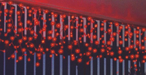 Przejdź do produktu Kurtyna sople 200 LED czerwone 37-623 