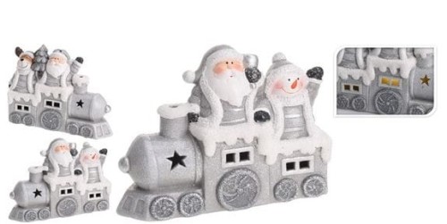 Przejdź do produktu Mikołaj z pociągiem LED figurka 17cm 673692