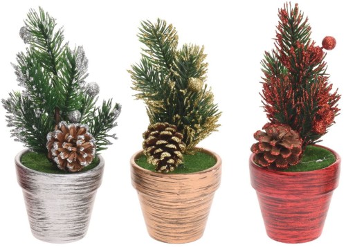 Przejdź do produktu Mała choinka sztuczna w doniczce 17cm 725292