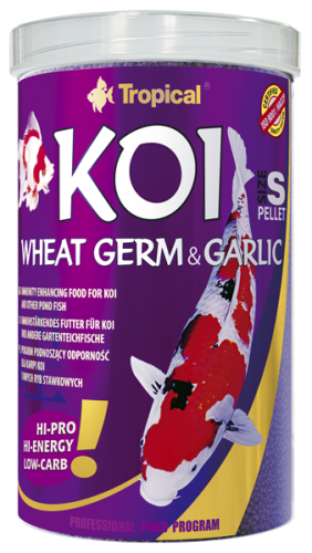 Przejdź do produktu TROPICAL KOI WHEAT GERM&GARLIC PELLET 1000ML/350G SIZE "M"