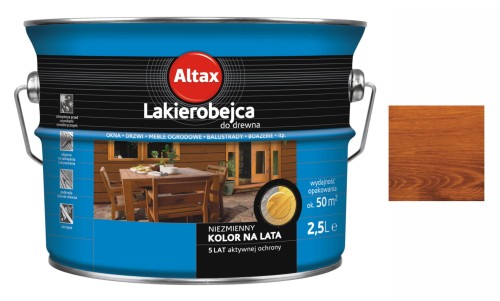 Przejdź do produktu Lakierobejca do drewna 2,5L tik Altax 2064