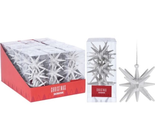 Przejdź do produktu Gwiazdki białe 9cm ozdoby wiszące 3szt 723694