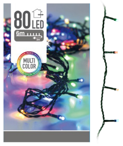 Przejdź do produktu Lampki sznur kolorowe 80 LED wewnętrzne i zewnętrzne 6m 259254