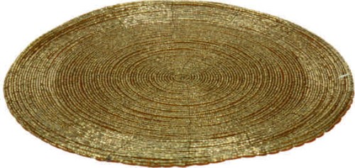 Przejdź do produktu Podkładka na stół okrągła złota mata 35cm 225284