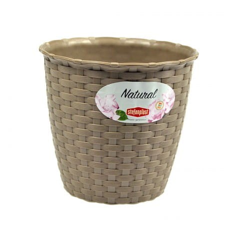 Przejdź do produktu Doniczka plastikowa frape 29cm osłonka rattan rattanowa STEFANPLAST