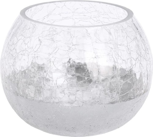 Przejdź do produktu Świecznik na tealight szklany srebrny 10cm 727203