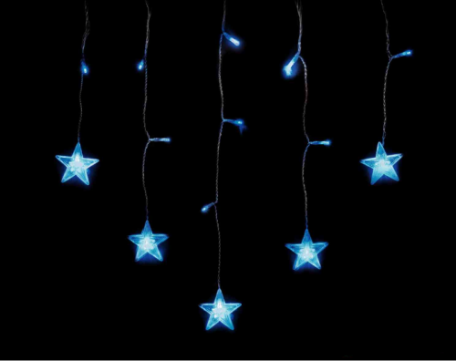 Przejdź do produktu Kurtyna LED na baterie niebieska 14 LED 1m 10-606