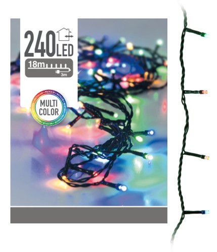 Przejdź do produktu Lampki choinkowe kolorowe led 240 18m 259285