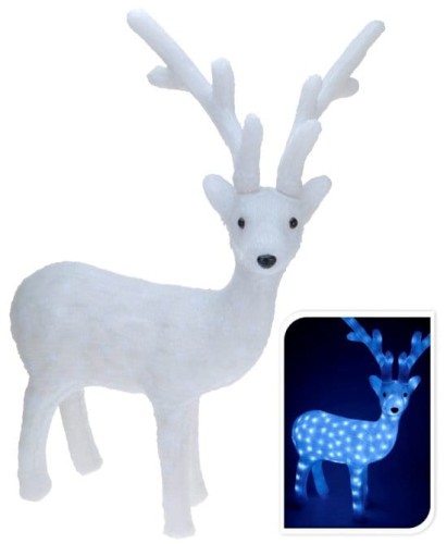 Przejdź do produktu Jeleń biały  60CM lampki 60 LED 387937 ozdoba