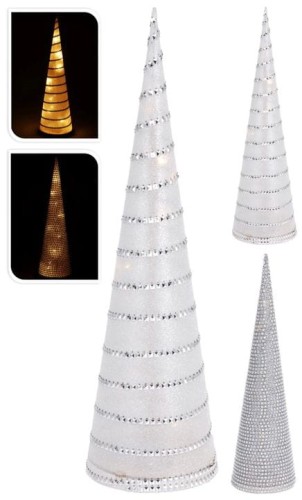 Przejdź do produktu Stożek choinka LED na baterie 38cm ozdoba 561955