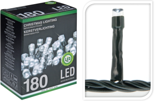 Przejdź do produktu Lampki choinkowe białe 180 led 8 funkcji 352286 wew/zew ozdoba 