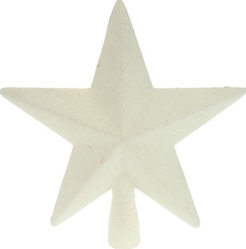 Przejdź do produktu Gwiazda biała na choinkę czub brokat 19cm 372681
