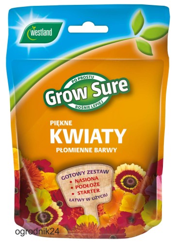 Przejdź do produktu Zestaw nasiona kwiatów nawóz Płomienne Barwy 200g
