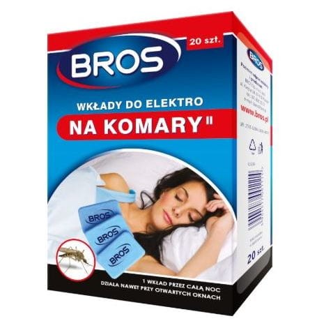 Przejdź do produktu Wkłady do elektofumigatora na komary 20szt płytki BROS 1114