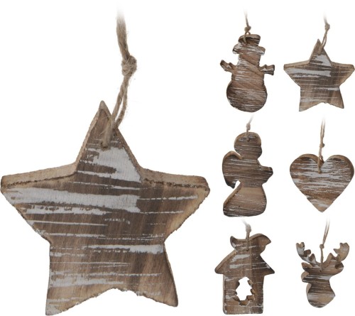 Przejdź do produktu Ozdoba wisząca drewniana na choinkę 460760