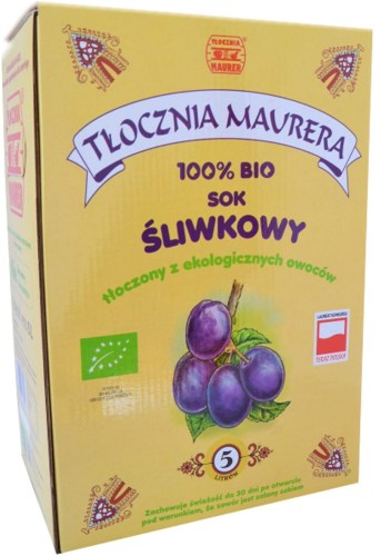 Przejdź do produktu Sok śliwkowy BIO naturalny ze śliwek 5L MAURER