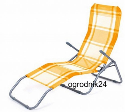 Przejdź do produktu Leżak pomarańczowy fotel na stelażu 48852 
