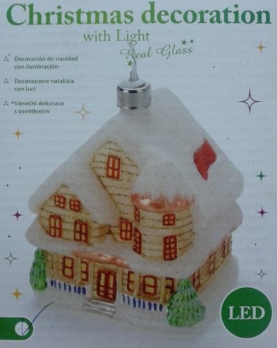 Przejdź do produktu Bombka wiszący domek 382719 LED zmienia kolory