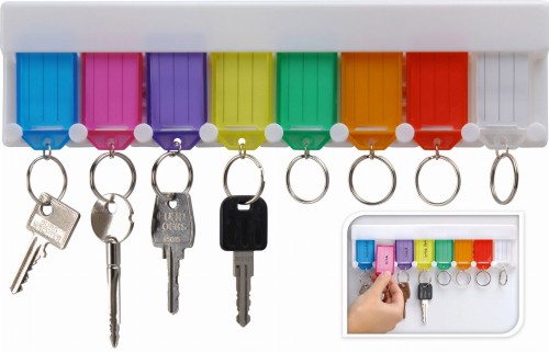 Przejdź do produktu Uchwyt z zawieszkami do kluczy 8szt identyfikator 319029