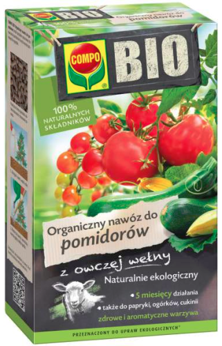 Przejdź do produktu Nawóz do pomidorów organiczny z wełny owczej Compo Bio 750g