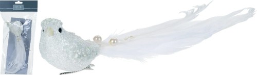 Przejdź do produktu Ptak na choinkę 21 cm biały 311174 ozdoby choinkowe