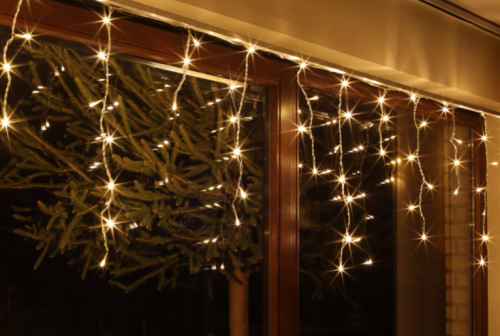 Przejdź do produktu Lampki sople led 360 kurtyna biała ciepla 379666