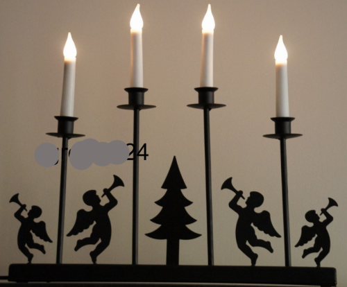 Przejdź do produktu Świecznik świąteczny anioł metalowy 4L 31-381