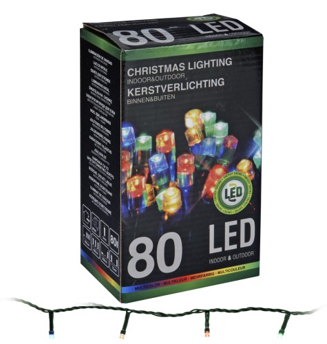 Przejdź do produktu Lampki choinkowe 80 LED kolorowe 9 metrów 003875