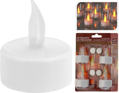 Przejdź do produktu Tealight na baterie 4szt świeca lampki do kominka 756504