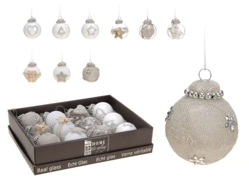 Przejdź do produktu BOMBKA SZKLANA 7cm 12SZT 723765 OZDOBA ŚWIĄTECZNA 