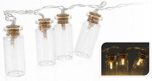 Przejdź do produktu Łańcuch z butelek 4,5CM 10 led na baterie 646997 ozdoba świąteczna