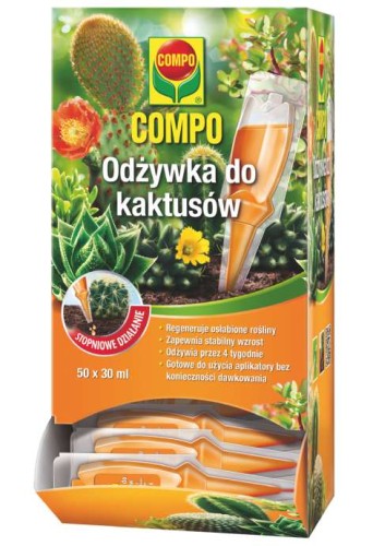 Przejdź do produktu Odżywka do kaktusów sukulentów gruboszy 50szt COMPO