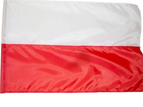 Przejdź do produktu Duża flaga Polski z zaszyciem na kij 90x150