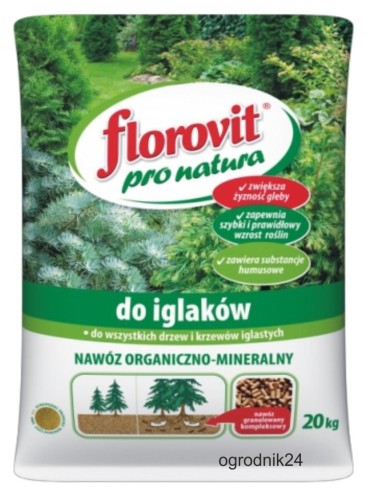 Przejdź do produktu Nawóz do iglaków FLOROVIT PRO NATURA 20kg