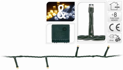 Przejdź do produktu Lampki choinkowe 240 led białe ciepłe/zimne 8 funkcji 518379