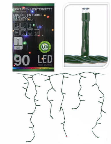 Przejdź do produktu Lampki sople 377181 Multicolor 90Led 