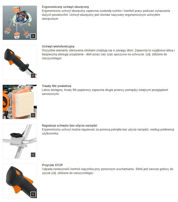 kosa stihl fs 131 wyposażenie