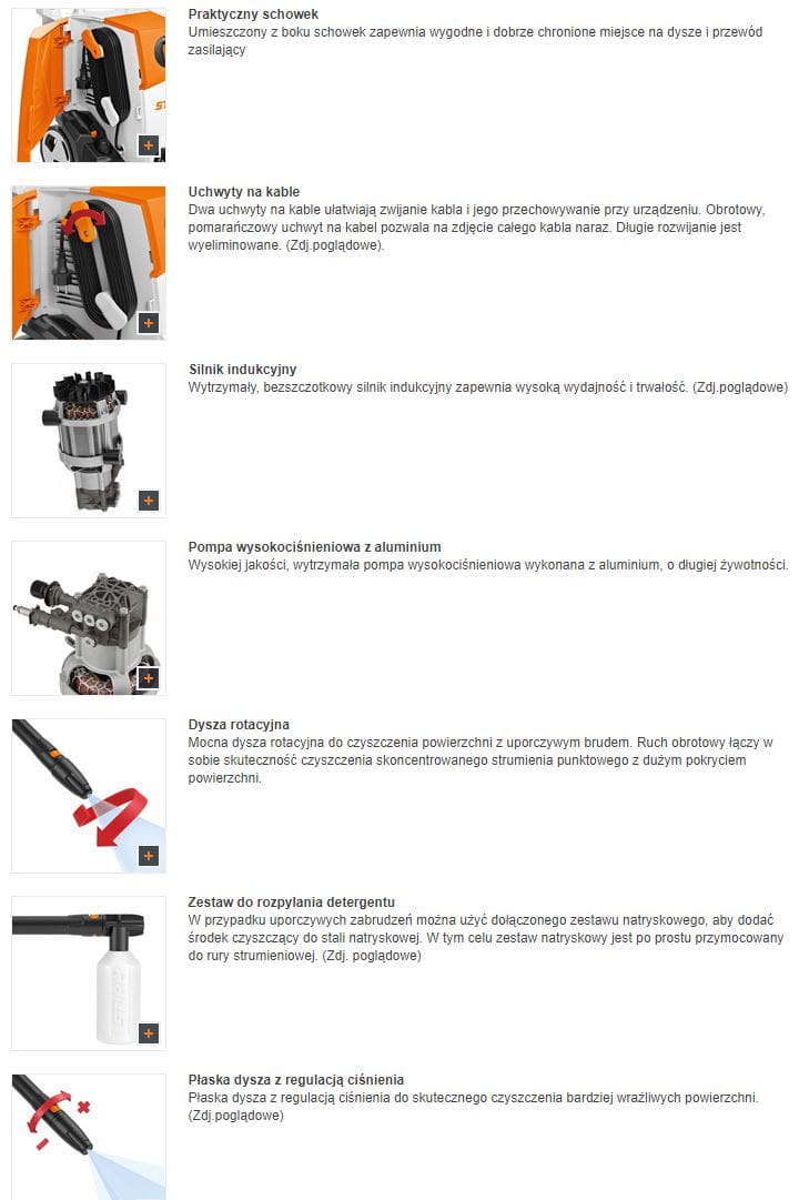 myjka-stihl-re-110-plus-wyposażenie